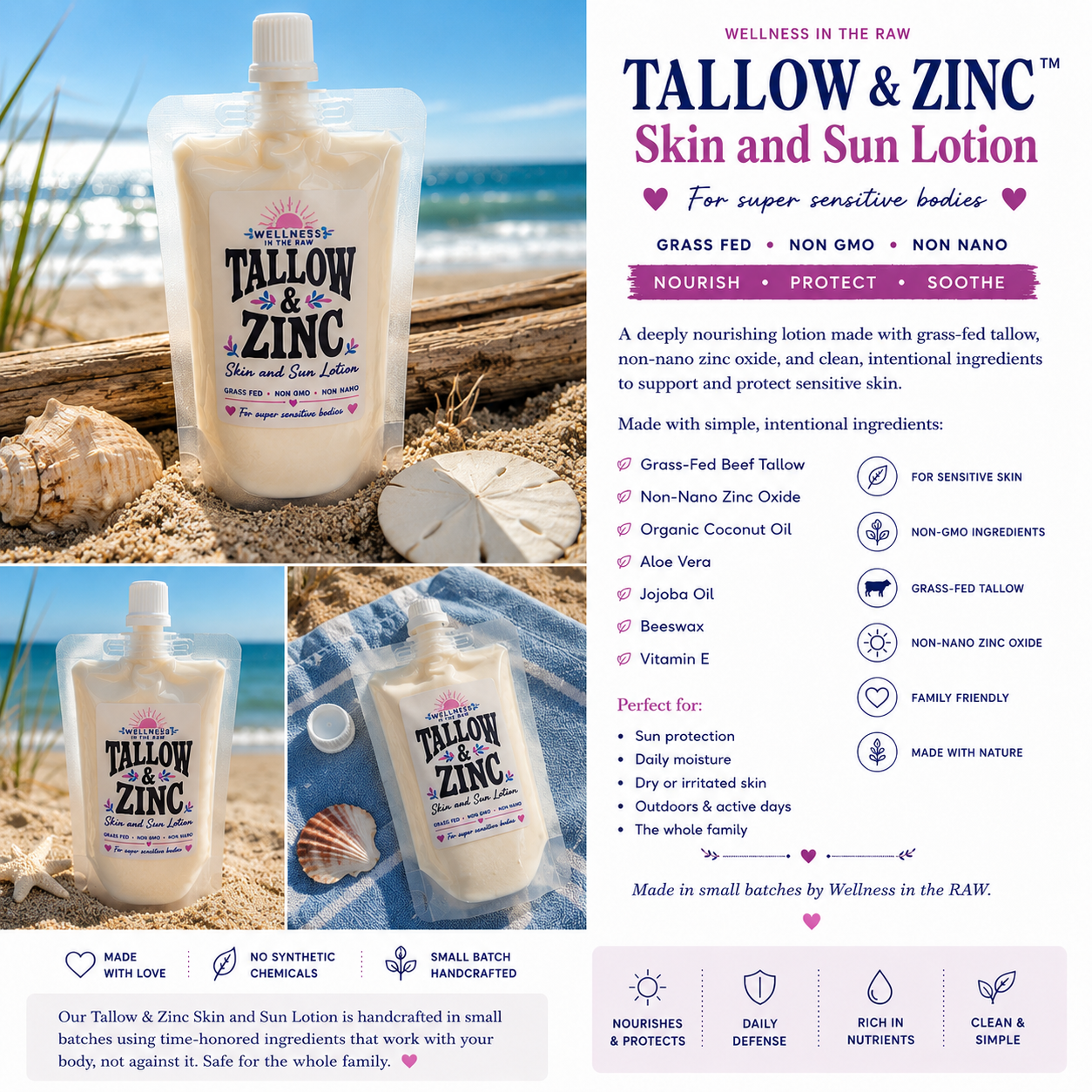 TALLOW & ZINC Skin and Sun Lotion